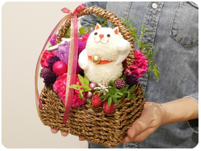 花の招き猫・秋